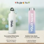 Personalized Aluminum Water Bottle Set