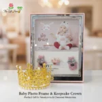 Combo Set of Baby Photo Frame and Keepsake Crown