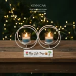 KENN CAN Luxury Floral Clear Tealight Holders